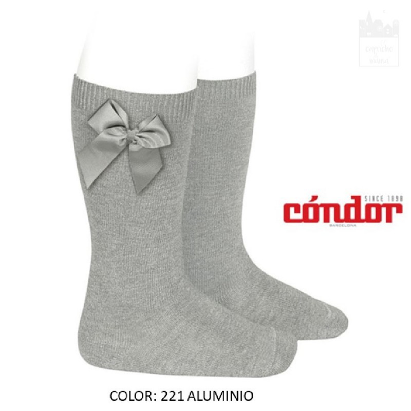CALCETIN ALTOS CONDOR DE ALGODÓN CON LAZO LATERAL CONDOR