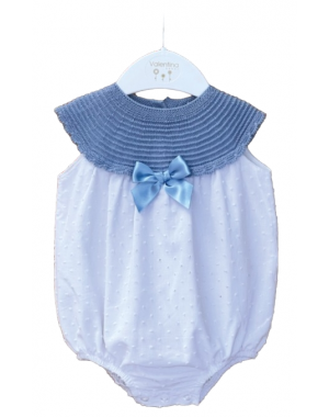 Pelele tricot y plumeti Valentina Bebés