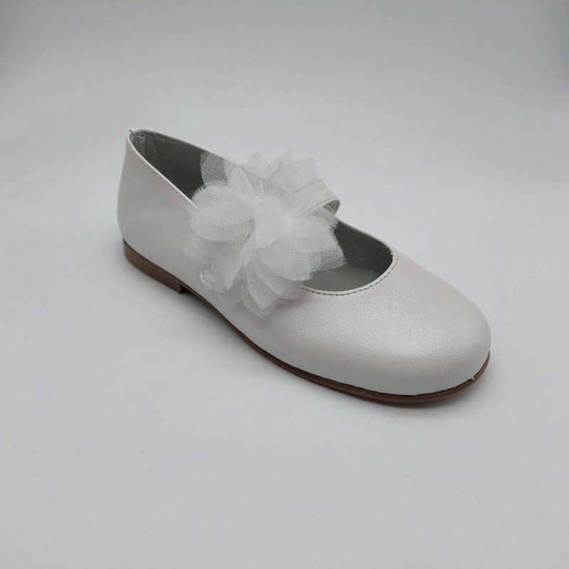 Zapato con flormarfil de ceremonia niña