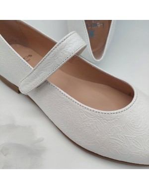 Zapato niña ceremonia blanco